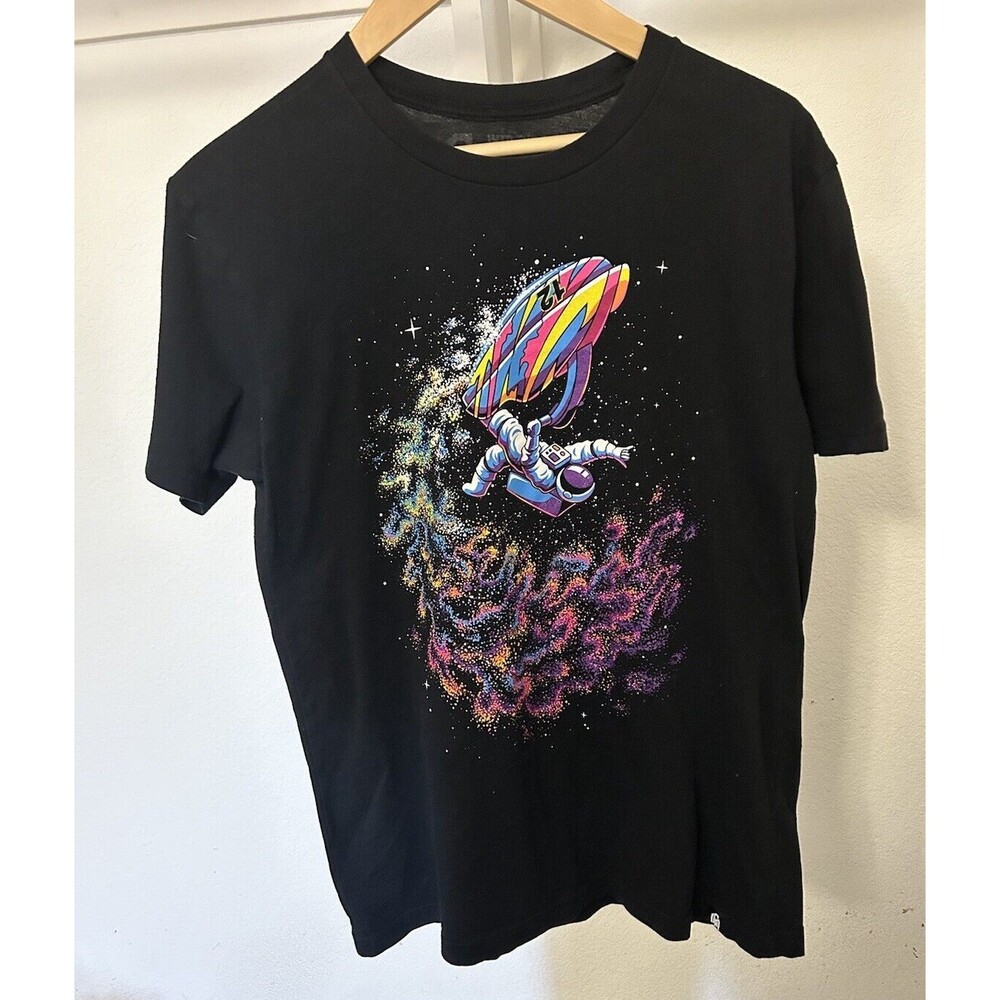 Vibrant Astronaut Riding the Wave Into the Aim Men's M NASA Space Surfing